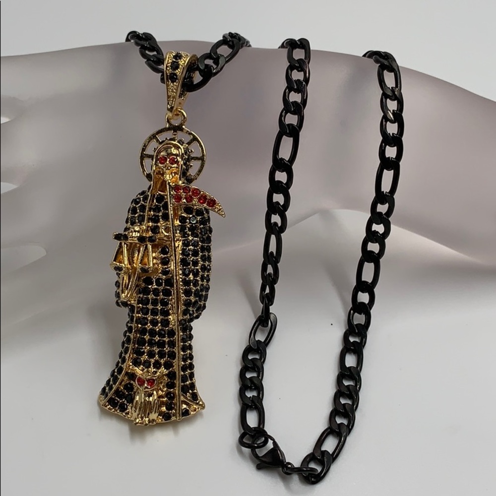the grim reaper, laminated gold